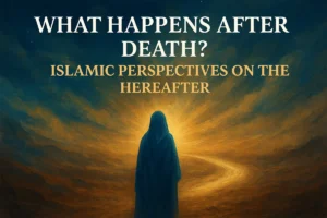 • A peaceful Islamic depiction of the soul’s journey after death, symbolizing light, hope, and divine mercy.